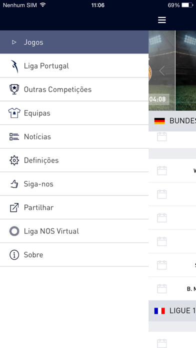 Emulate iPhone app LIGA PORTUGAL using MyAndroid