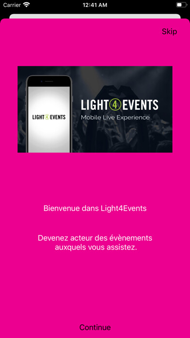 Emulate iPhone app Light4Events using MyAndroid