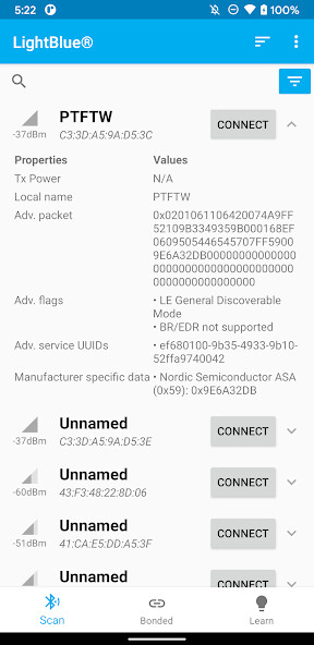 Run android online APK LightBlue® — Bluetooth Low Energy from MyAndroid or emulate LightBlue® — Bluetooth Low Energy using MyAndroid