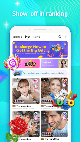 Run android online APK LightChat -Voice Chat  Meet  Party Rooms from MyAndroid or emulate LightChat -Voice Chat  Meet  Party Rooms using MyAndroid