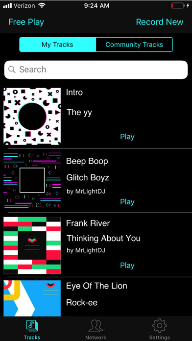 Emulate iPhone app Light DJ Studio Recordings using MyAndroid