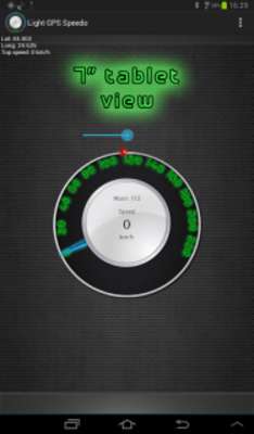 Emulate Android APK Light GPS Speedometer: kph/mph