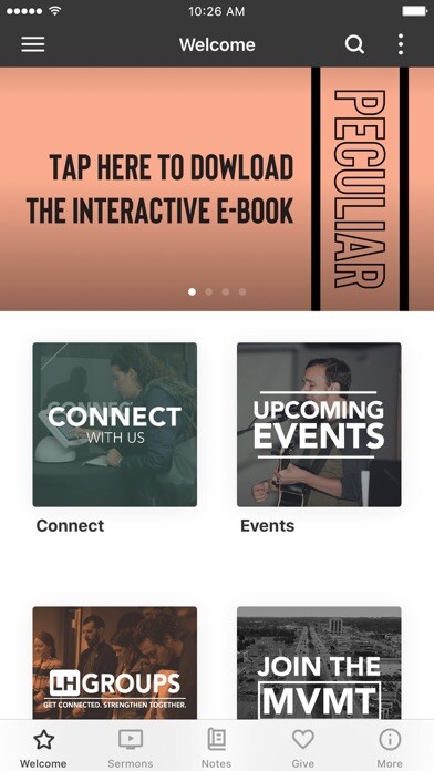 Emulate iPhone app Lighthouse Church App using MyAndroid