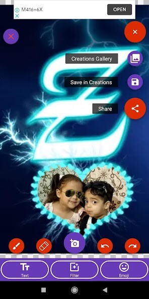 Run android online APK Lighting Text Photo Frames Editor: DP, Greeting from MyAndroid or emulate Lighting Text Photo Frames Editor: DP, Greeting using MyAndroid