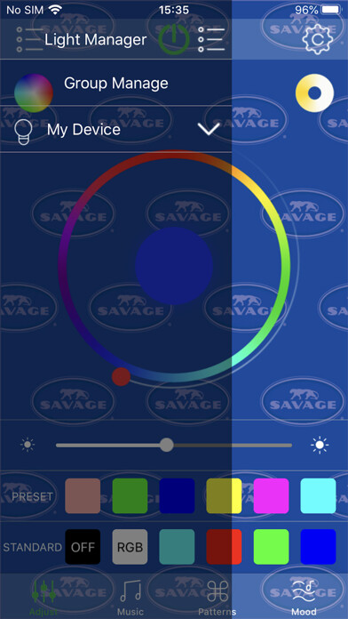 Emulate iPhone app Light Manager using MyAndroid
