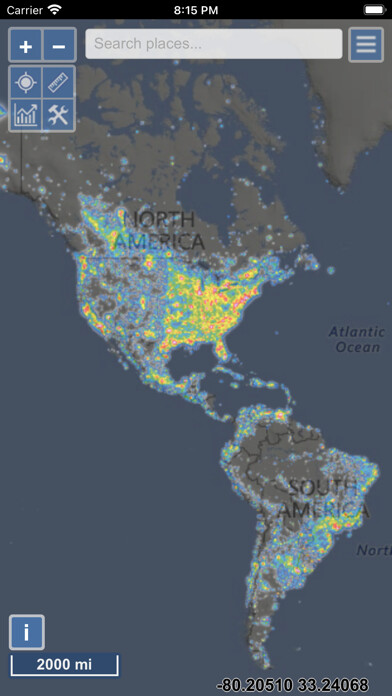 Emulate iPhone app Light Pollution Map using MyAndroid Emulate iPhone app Light Pollution Map using MyAndroid
