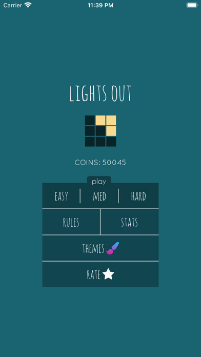 Emulate iPhone app Lights Out - confetti using MyAndroid