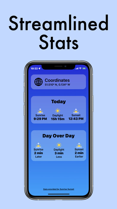 Emulate iPhone app Lightyear - Solar Clock using MyAndroid