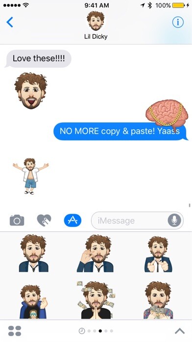 Emulate iPhone app Lil Dicky ™ by Moji Stickers using MyAndroid