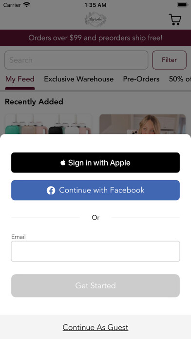 Emulate iPhone app LilyAsh Boutique using MyAndroid Emulate iPhone app LilyAsh Boutique using MyAndroid