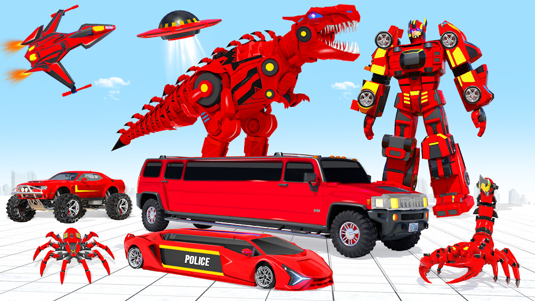 Run android online APK Limo Car Dino Robot Car Game from MyAndroid or emulate Limo Car Dino Robot Car Game using MyAndroid