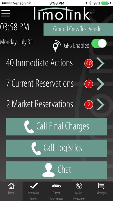 Emulate iPhone app LimoLink Chauffeur App using MyAndroid