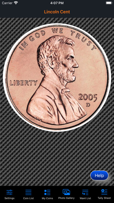 Emulate iPhone app Lincoln Cent Collection using MyAndroid