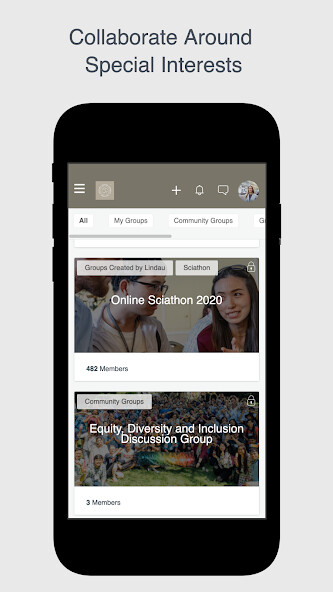 Emulate iPhone app Lindau Alumni Network using MyAndroid Emulate iPhone app Lindau Alumni Network using MyAndroid