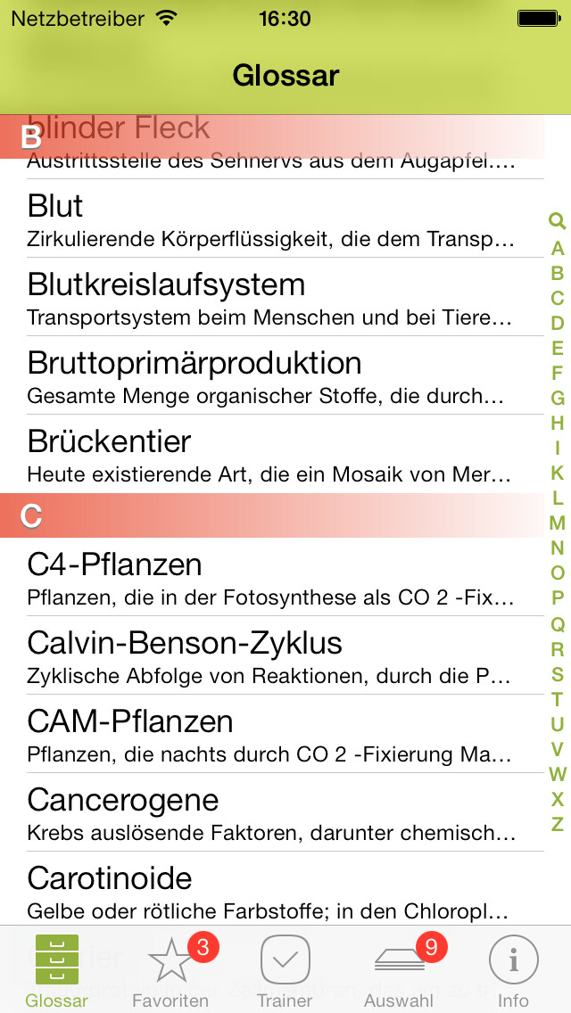 Emulate iPhone app Linder Biology Glossary using MyAndroid Emulate iPhone app Linder Biology Glossary using MyAndroid