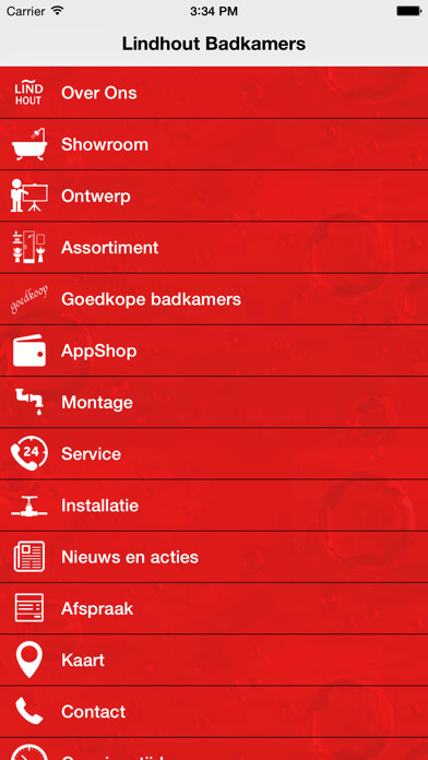 Emulate iPhone app Lindhout Badkamers using MyAndroid Emulate iPhone app Lindhout Badkamers using MyAndroid
