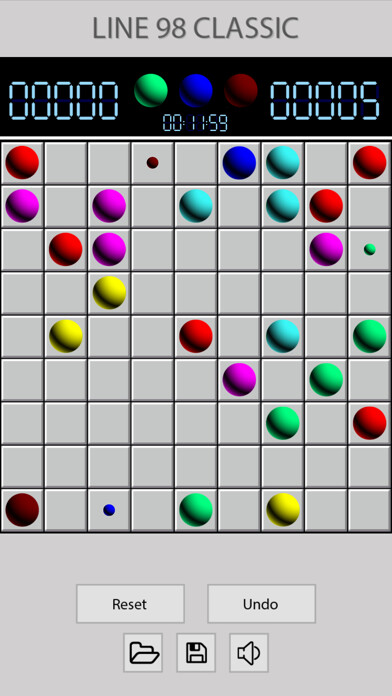 Emulate iPhone app Line 98 Classic: Color Ballz using MyAndroid