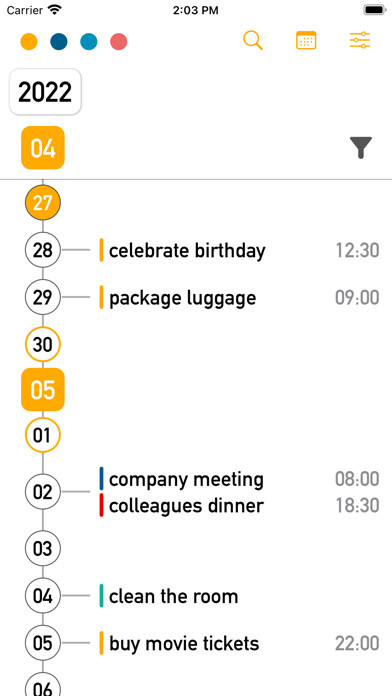 Emulate iPhone app Linear Calendar using MyAndroid Emulate iPhone app Linear Calendar using MyAndroid