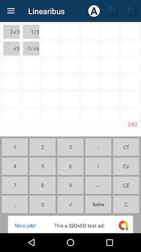 Run android online APK Linearibus - Matrix calculator from MyAndroid or emulate Linearibus - Matrix calculator using MyAndroid