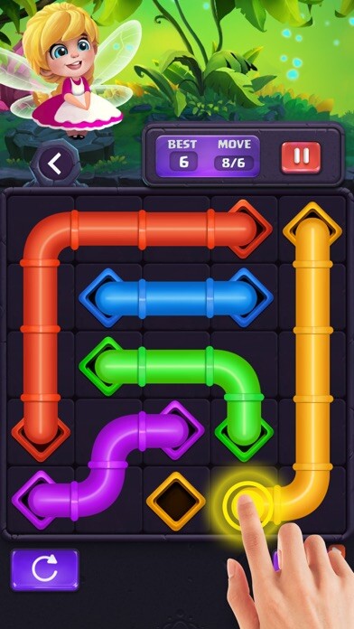 Emulate iPhone app Line Fill: Color Pipe Puzzle using MyAndroid Emulate iPhone app Line Fill: Color Pipe Puzzle using MyAndroid