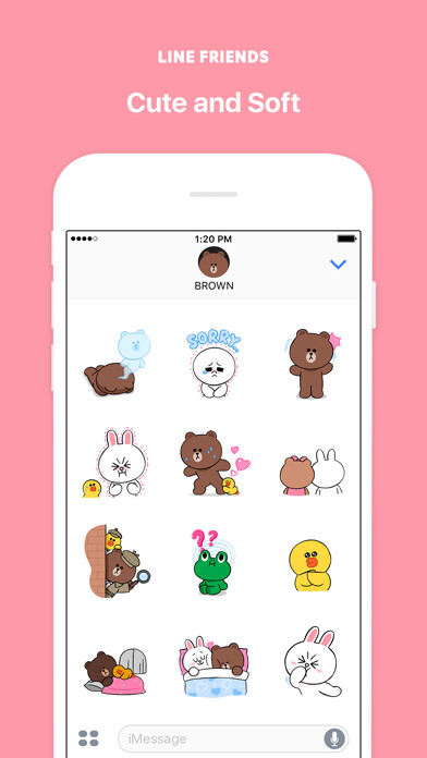 Emulate iPhone app LINE FRIENDS Cute and Soft using MyAndroid