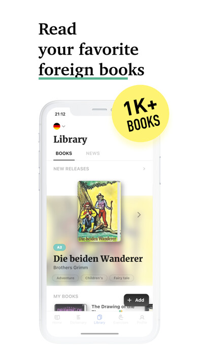 Emulate iPhone app Linga: Books with translator using MyAndroid Emulate iPhone app Linga: Books with translator using MyAndroid