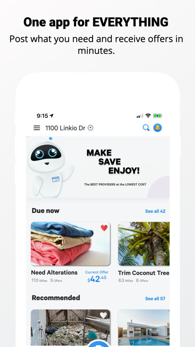 Emulate iPhone app Linkio - The Service App using MyAndroid