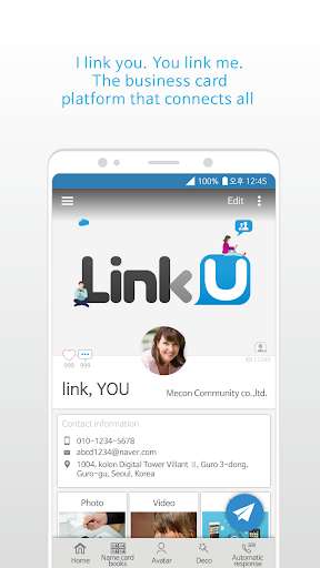 Emulate Android APK LinkU avatar secretary business card Emulate Android APK LinkU avatar secretary business card