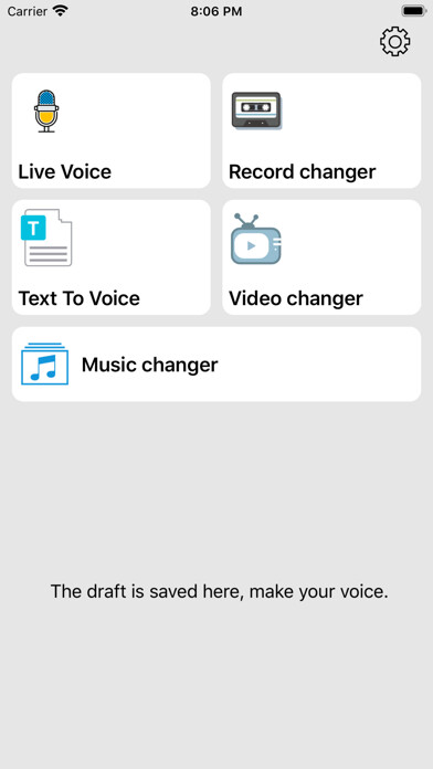 Emulate iPhone app LinsVoice-Funny Voice Changer using MyAndroid