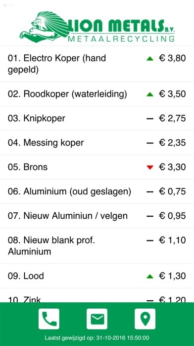 Emulate iPhone app Lion Metals Metaalrecycling using MyAndroid