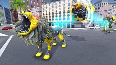 Emulate iPhone app Lion Robot Superhero Battle using MyAndroid