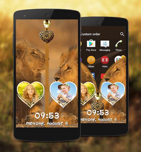 Run android online APK Lion Zipper Lock Screen from MyAndroid or emulate Lion Zipper Lock Screen using MyAndroid