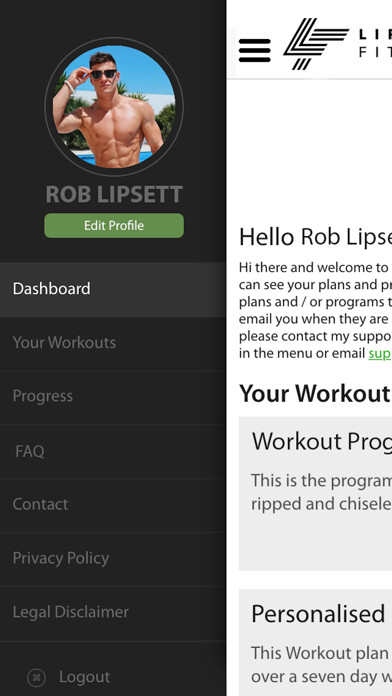 Emulate iPhone app Lipsett Fitness using MyAndroid
