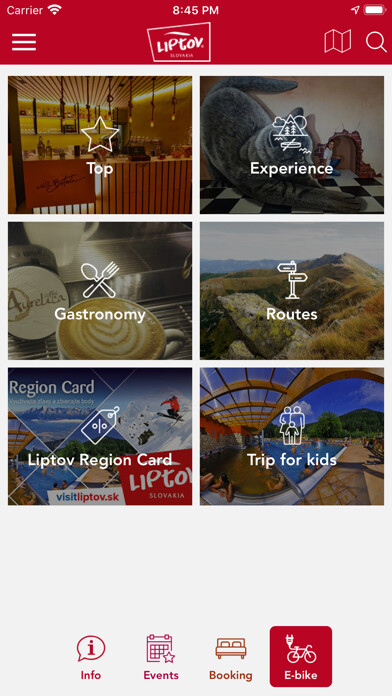 Emulate iPhone app Liptov - Low Tatras using MyAndroid