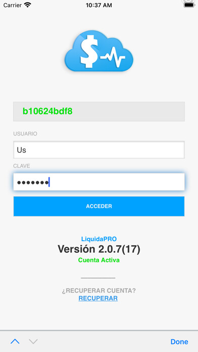 Emulate iPhone app Liquida App using MyAndroid