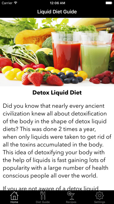 Emulate iPhone app Liquid Diet Guide using MyAndroid Emulate iPhone app Liquid Diet Guide using MyAndroid