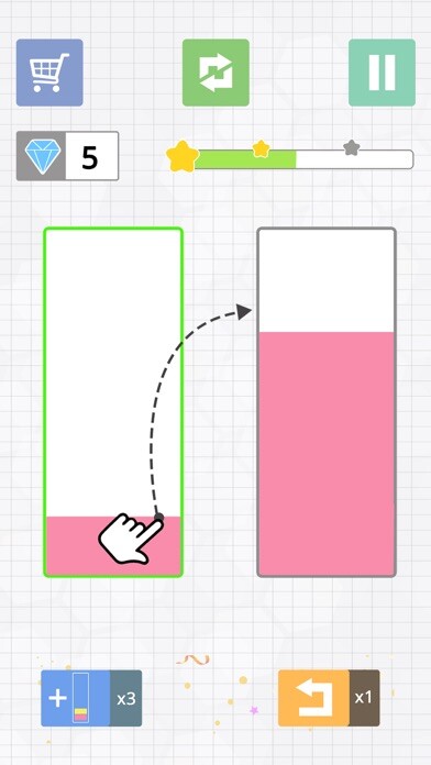 Emulate iPhone app Liquid puzzle : sort the color using MyAndroid Emulate iPhone app Liquid puzzle : sort the color using MyAndroid