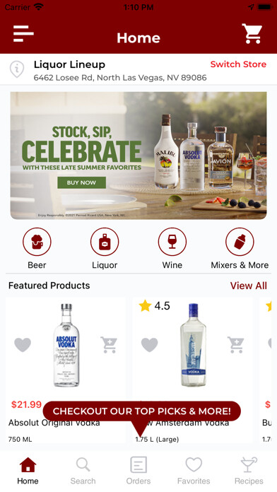 Emulate iPhone app Liquor Lineup using MyAndroid Emulate iPhone app Liquor Lineup using MyAndroid