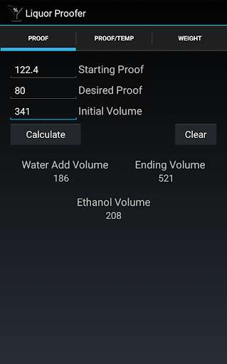 Run android online APK Liquor Proofer from MyAndroid or emulate Liquor Proofer using MyAndroid
