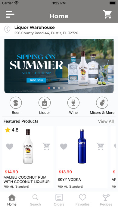 Emulate iPhone app Liquor Warehouse Eustis using MyAndroid Emulate iPhone app Liquor Warehouse Eustis using MyAndroid