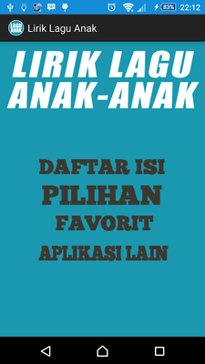 Emulate Android APK Lirik Lagu Anak