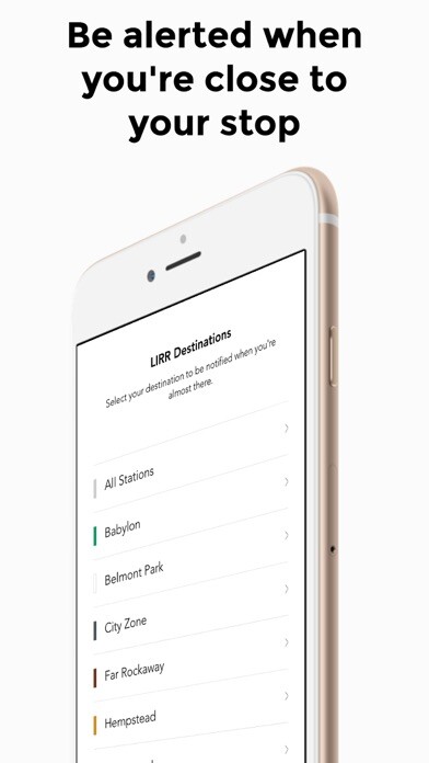 Emulate iPhone app LIRR Destinations - Arrive using MyAndroid