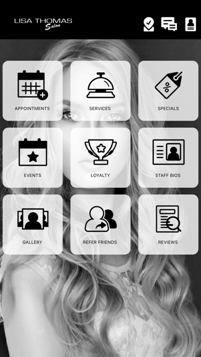 Emulate iPhone app Lisa Thomas Salon using MyAndroid Emulate iPhone app Lisa Thomas Salon using MyAndroid