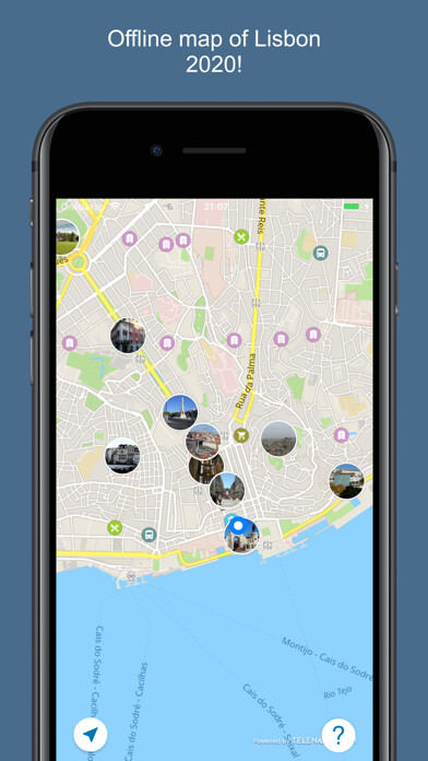 Emulate iPhone app Lisbon 2020 — offline map using MyAndroid Emulate iPhone app Lisbon 2020 — offline map using MyAndroid