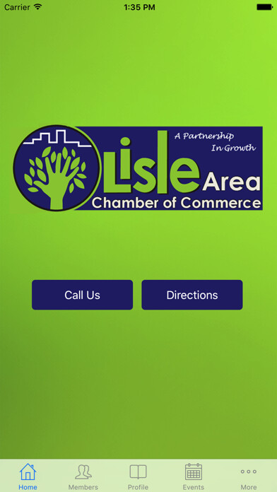 Emulate iPhone app Lisle Area Chamber of Commerce using MyAndroid