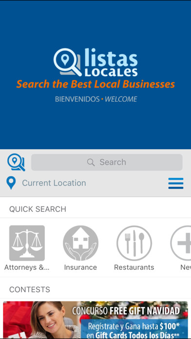 Emulate iPhone app ListasLocales using MyAndroid