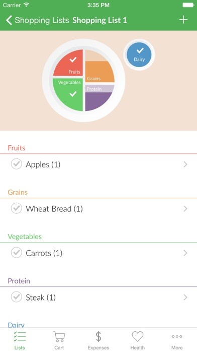 Emulate iPhone app Lista - The Healthy Eating App using MyAndroid Emulate iPhone app Lista - The Healthy Eating App using MyAndroid