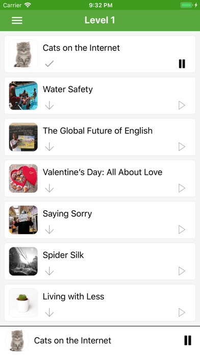 Emulate iPhone app Listen English with Subtitles using MyAndroid