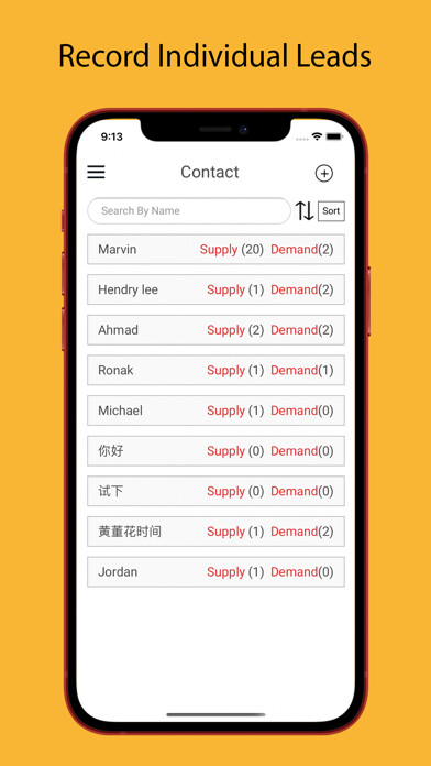 Emulate iPhone app Listing Mine - Leads Generator using MyAndroid