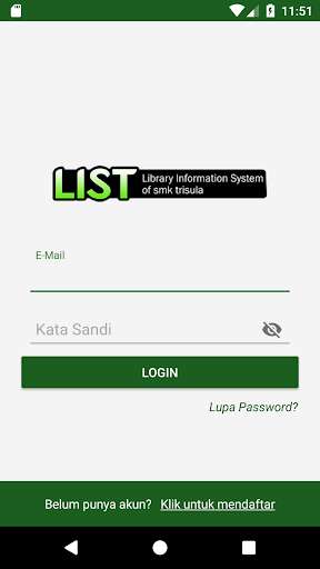 Run android online APK LIST (Library Information System of smk trisula) from MyAndroid or emulate LIST (Library Information System of smk trisula) using MyAndroid